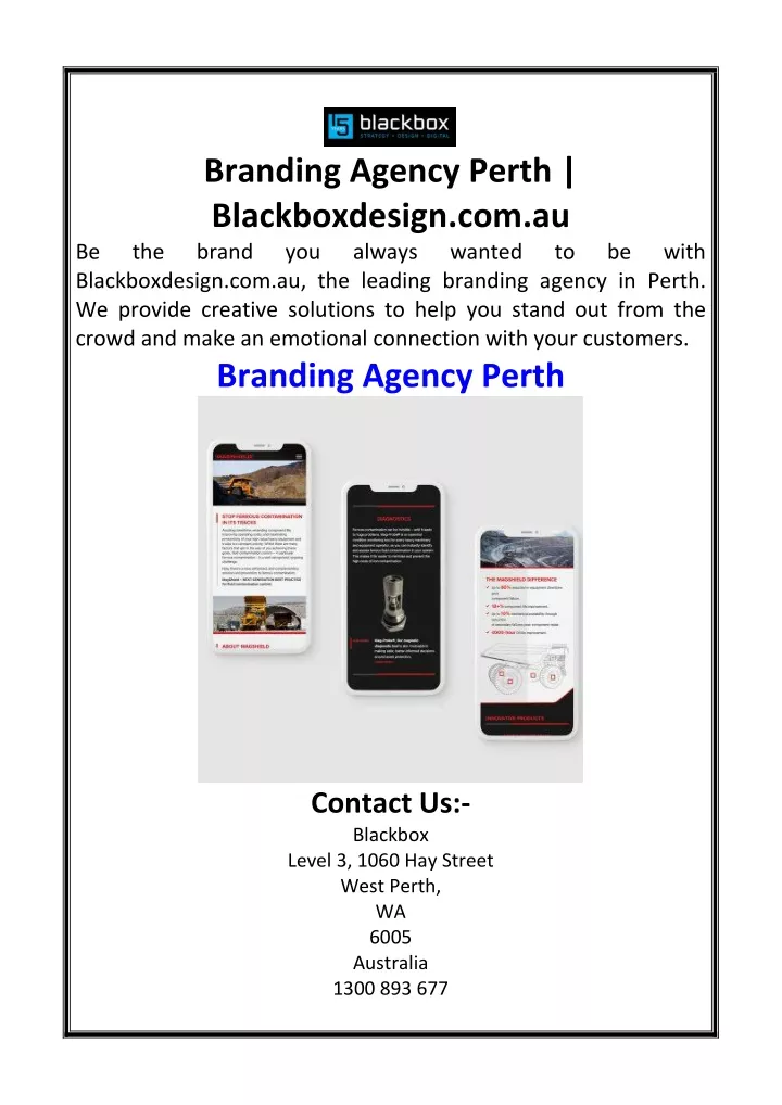branding agency perth blackboxdesign com au brand