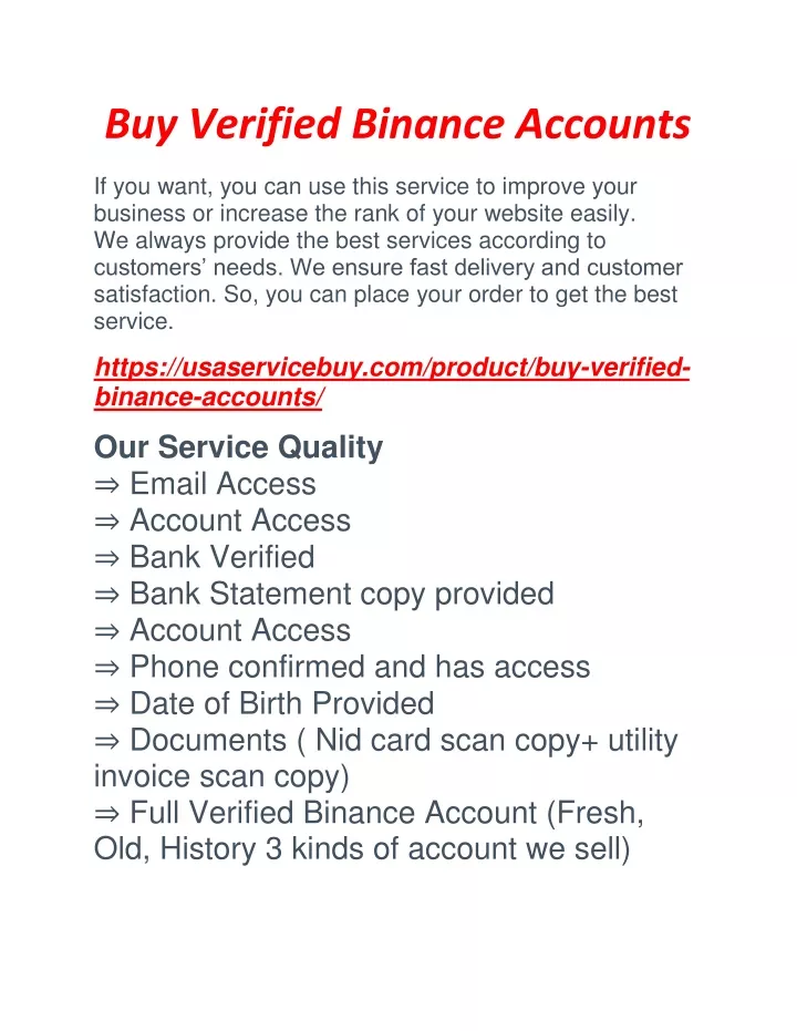 buy verified binance accounts