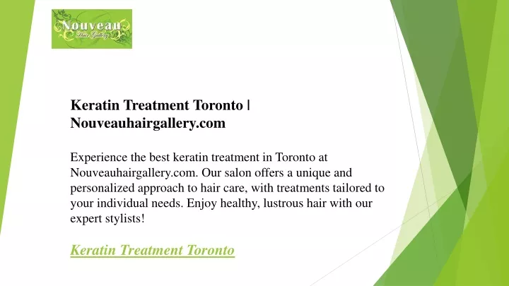 keratin treatment toronto nouveauhairgallery