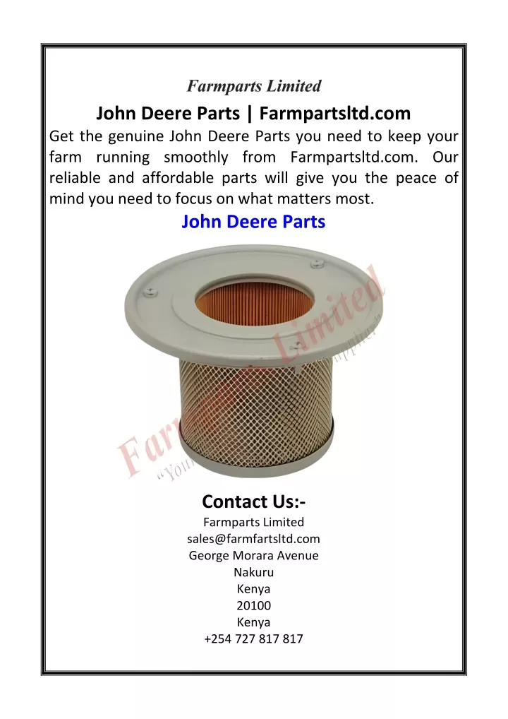 john deere parts farmpartsltd com get the genuine