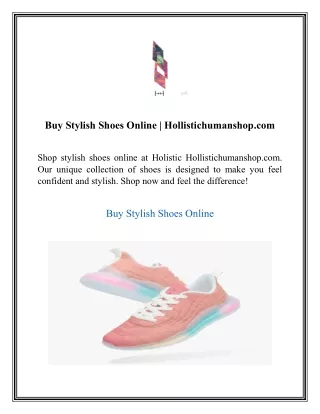 Buy Stylish Shoes Online Hollistichumanshop