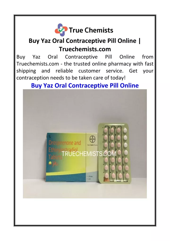 buy yaz oral contraceptive pill online