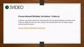 Frozen-themed Birthday Invitation  3video.in