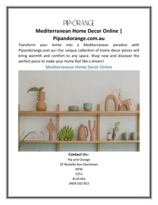 mediterranean home decor online pipandorange