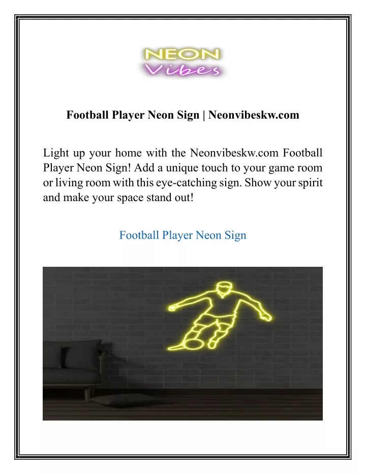 football player neon sign neonvibeskw com