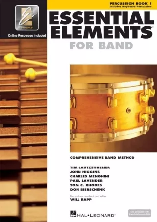 Read ebook [PDF] Essential Elements for Band - Book 1 with EEi: Percussion/Keyboard Percussion