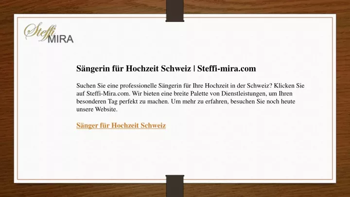 s ngerin f r hochzeit schweiz steffi mira