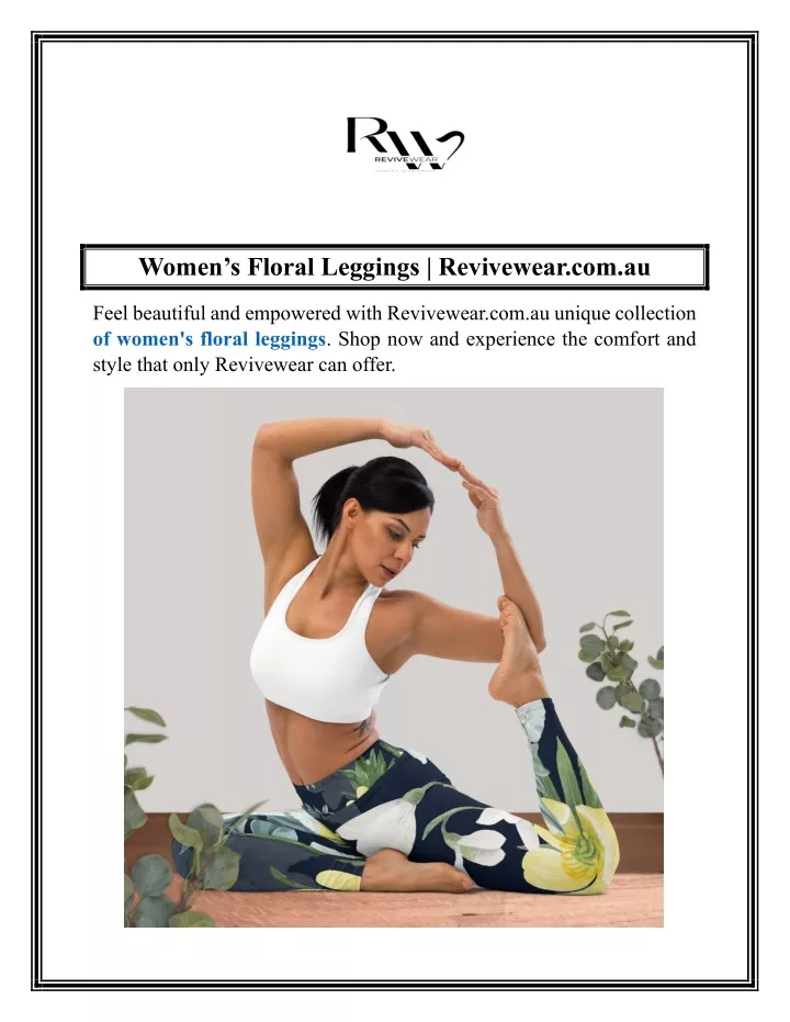 women s floral leggings revivewear com au