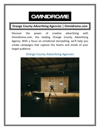 Orange County Advertising Agencies Omnidrome.com