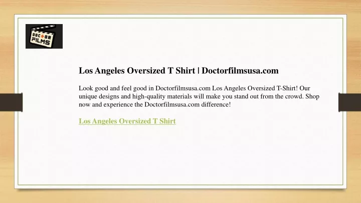 los angeles oversized t shirt doctorfilmsusa