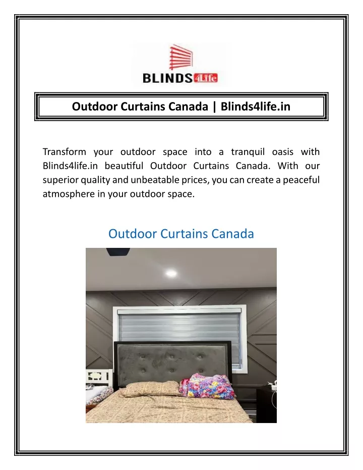 outdoor curtains canada blinds4life in