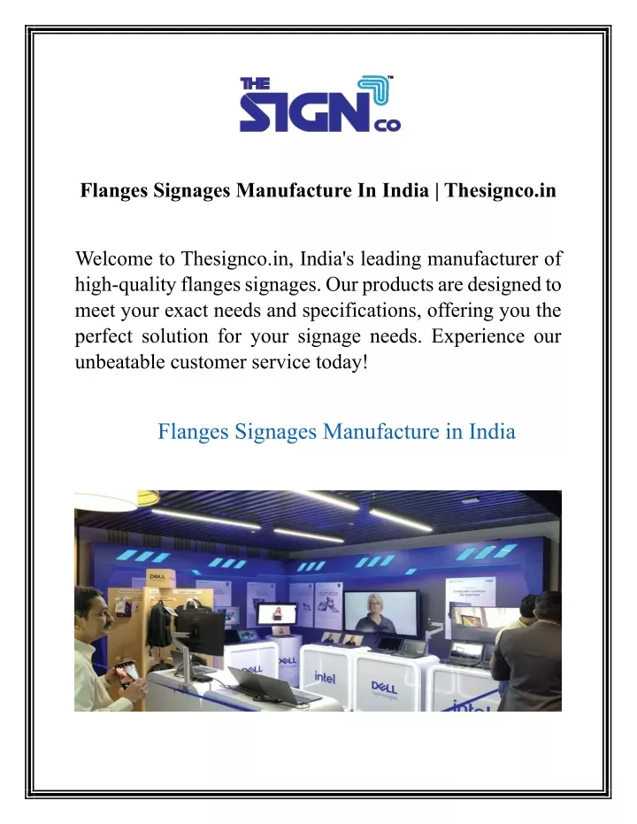 flanges signages manufacture in india thesignco in