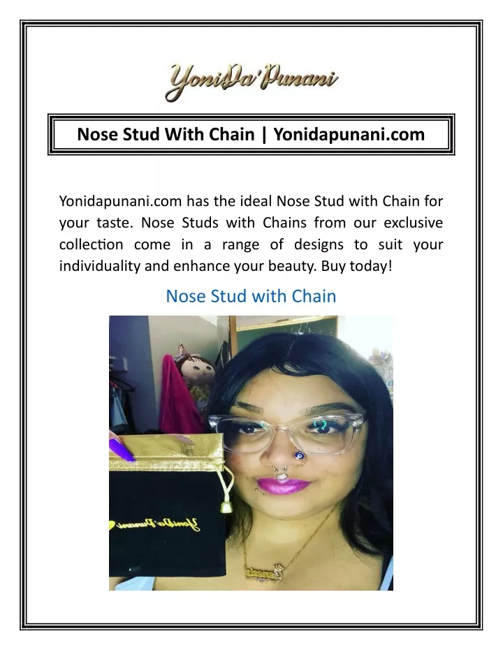 nose stud with chain yonidapunani com
