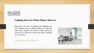 Lighting Stores in White Plains Discover