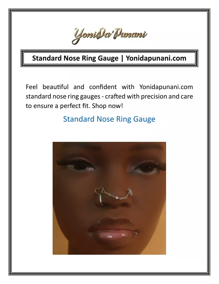 standard nose ring gauge yonidapunani com