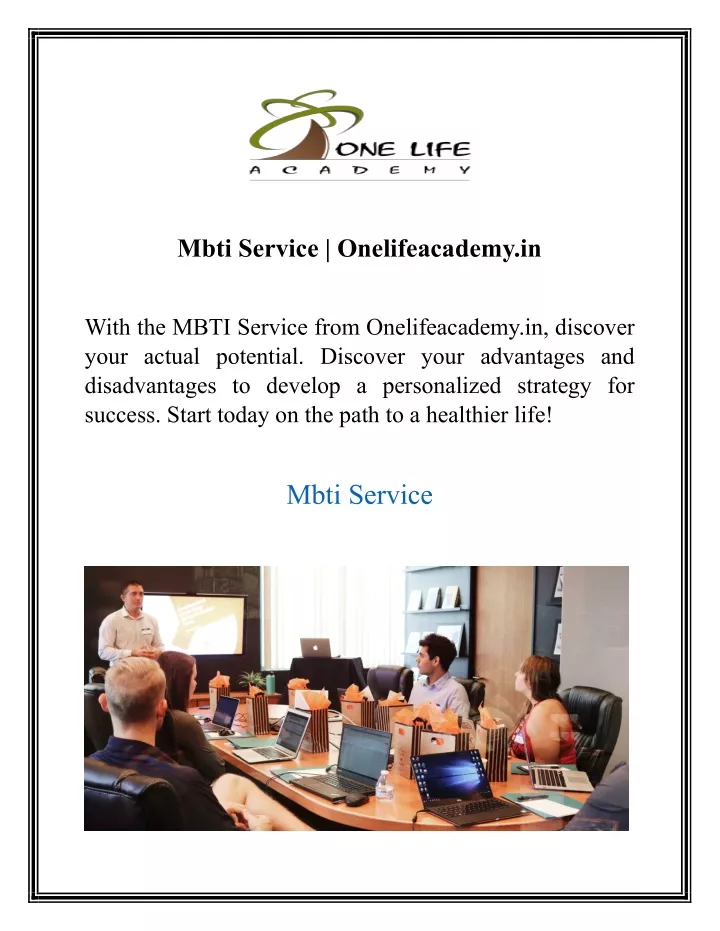 mbti service onelifeacademy in