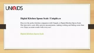 Digital Kitchen Spoon Scale  Uniqids.co