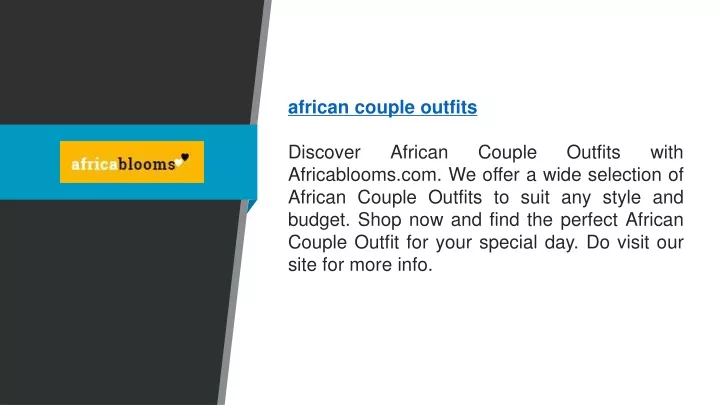 african couple outfits discover african couple