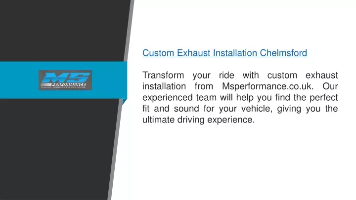 custom exhaust installation chelmsford transform