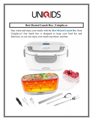 Best Heated Lunch Box  Uniqids.co