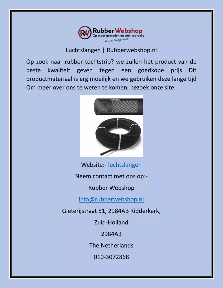 luchtslangen rubberwebshop nl