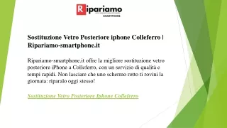 Sostituzione Vetro Posteriore iphone Colleferro  Ripariamo-smartphone.it