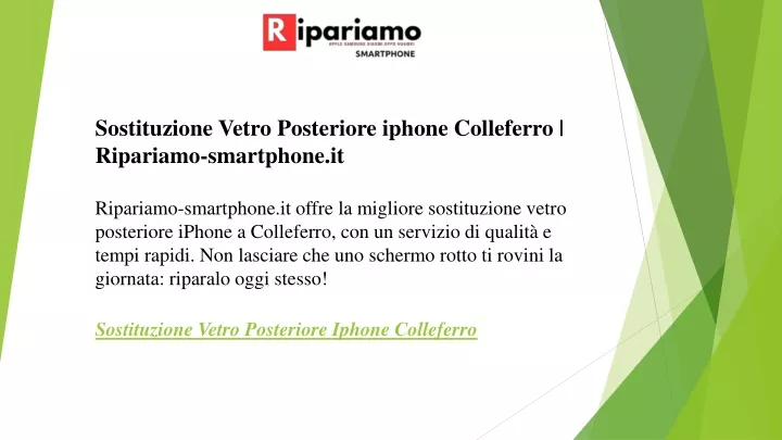 sostituzione vetro posteriore iphone colleferro