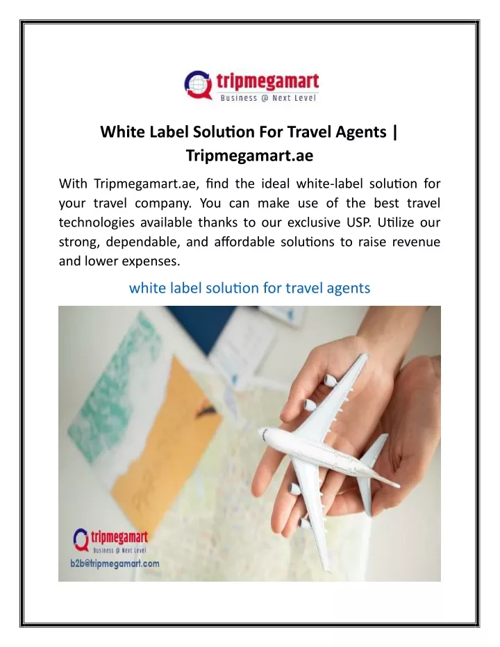 white label solution for travel agents
