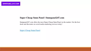 Super Cheap Smm Panel  Smmpane 247.com