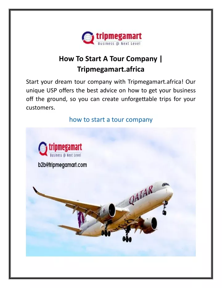 how to start a tour company tripmegamart africa