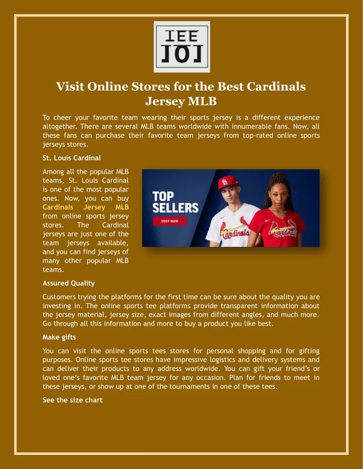 visit online stores for the best cardinals jersey