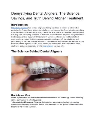 Demystifying Dental Aligners_ The Science, Savings, and Truth Behind Aligner Treatment_