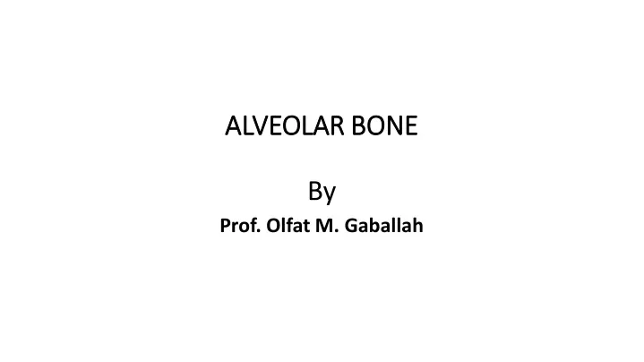 alveolar bone alveolar bone