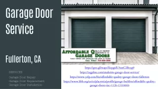 Garage Door Service Fullerton, CA