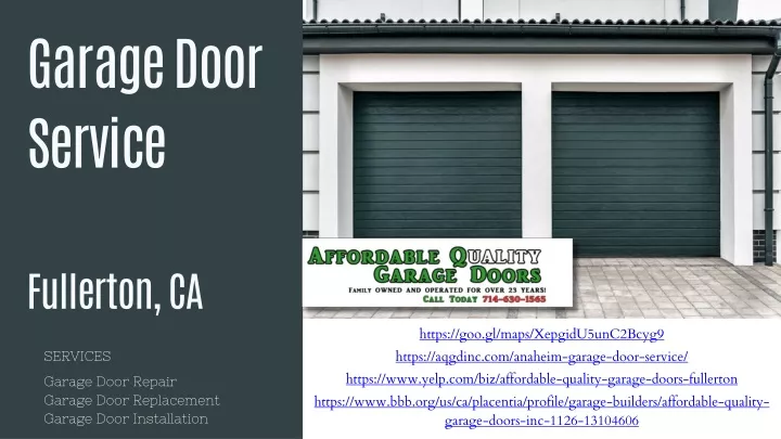 garage door service