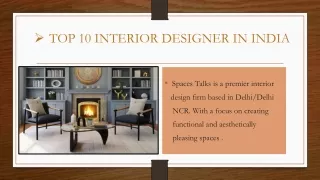 TOP 10 INTERIOR DESIGNER IN INDIA