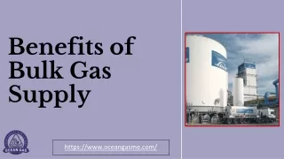 Benefits of Bulk Gas Supply