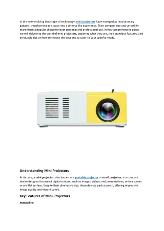 mini projectors