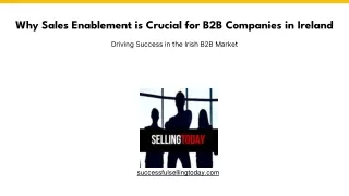 Why Sales Enablement is Crucial for B2B Companies in Ireland