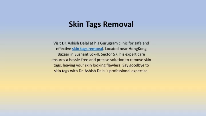 skin tags removal