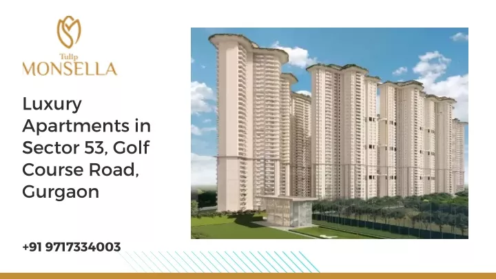 luxury apartments in sector 53 golf course road