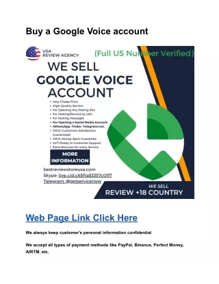 Buy a Google Voice account
