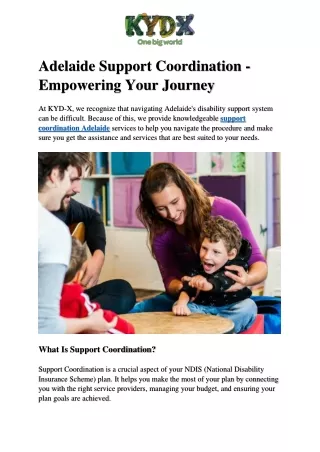 Adelaide Support Coordination - Empowering Your Journey