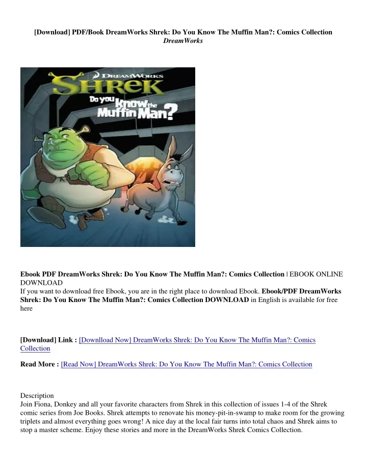 download pdf book dreamworks shrek do you know