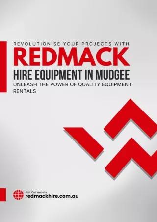 RedMack Hire Equipment Rental Your One-Stop Solution for Premium Rentals in Mudgee!