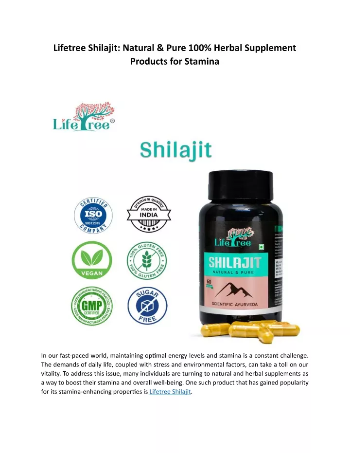 lifetree shilajit natural pure 100 herbal