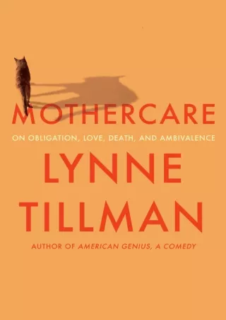 Full PDF MOTHERCARE: On Obligation, Love, Death, and Ambivalence