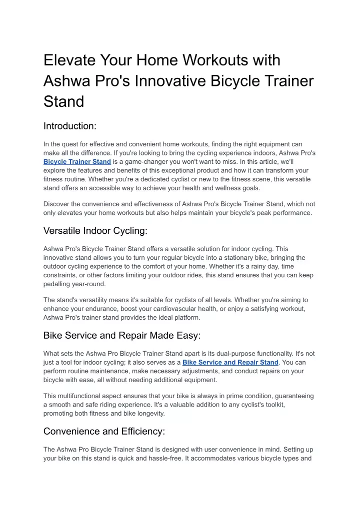elevate your home workouts with ashwa