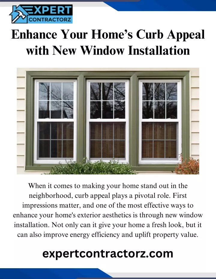 enhance your home s curb appeal with new window