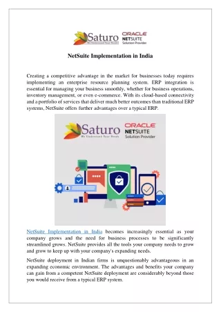 NetSuite Implementation in India